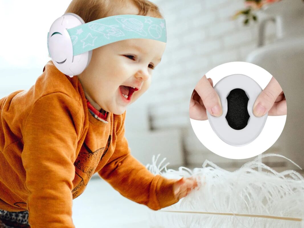 Casque anti-pression pour bébé en avion